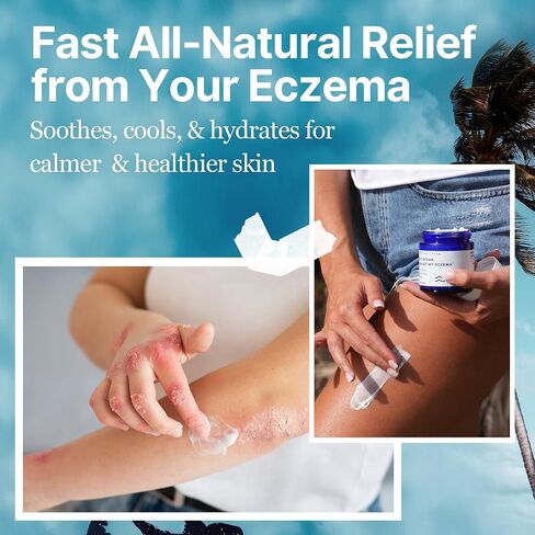 Natural Soothing Cream - Sea Moss Colloidal Oats - for Eczema Psoriasis Prone Skin - Minerals from The Sea - for Sensitive Skin - Hydrating Eczema Cream for Dry Skin (4 Oz) in Saudi Arabia