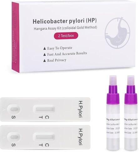 (Pack of 2) H.Pylori Stool Test Kits，at-Home Helicobacter Pylori Test kit eliminates The Need for appointments or Trips to Labs and clinics, Provides Accurate Results in 10-15 Minutes in Saudi Arabia