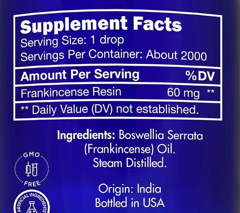 Pure Frankincense Essential Oil by Zongle – Supplement, 100% Pure Natural, Therapeutic & Food Grade Boswellia Serrata for Pain, Skin, Face, Knee, Edible, Ingestible, Oral Use – 4 OZ in Saudi Arabia