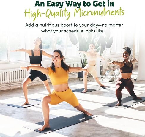 مزيج عصير مسحوق أخضر عضوي مستوحى بحتة، بدون نكهة (24 حصة) - البروبيوتيك لصحة الجهاز الهضمي مع سبيرولينا وكلوريلا لصحة الأمعاء - نباتي وخالي من الغلوتين in Kuwait