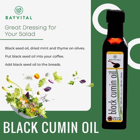 Black Cumin Oil (Black Seed Oil) 100% Pure Cold Pressed, 100% Turkish Black Cumin Nigella Sativa Seed Oil, Non-GMO, Black Cumin Seed Oil 2 PCS in Saudi Arabia