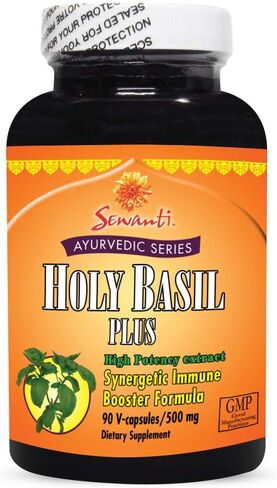 Sewanti Holy Basil Plus سلسلة الأيورفيدا عالية الفعالية 22:1 مستخلص تركيبة تقوية المناعة التآزرية 90 كبسولة نباتية in Kuwait