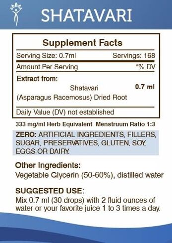 Secrets of the Tribe Shatavari Alcohol-Free Liquid Extract, Shatavari (Asparagus Racemosus) Dried Root (2 FL OZ) in Saudi Arabia