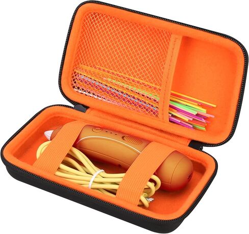 حقيبة سفر صلبة لـ 3Doodler Start+ Essentials (2022) مجموعة أقلام ثلاثية الأبعاد للأطفال، حامل منظم تخزين أقلام الطباعة ثلاثية الأبعاد، جيب شبكي إضافي يناسب خيوط بلاستيكية، شاحن. أخضر in Kuwait