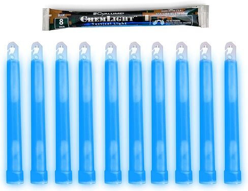 Cyalume Military Grade White Glow Sticks - Premium Bright 6" ChemLight Emergency Glow Sticks with 8 Hour Duration (Bulk Pack of 10 Chem Lights) in Saudi Arabia