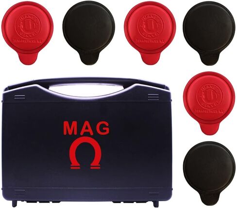 MAG® FERRITE Magnets KIT 6 وحدات للمغناطيسية الحيوية 5200 غاوس - مجموعة مغناطيسات مغناطيسية حيوية - Imanes para Biomagnetismo Médico - Dr Goiz Magnets for Biomagnetism زوج مغناطيس حيوي - مغناطيسات مستديرة in Saudi Arabia