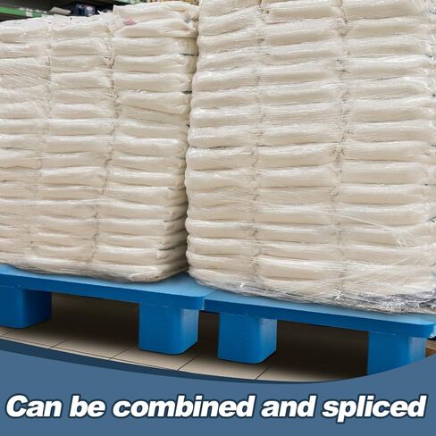 منصات بلاستيكية للتخزين في الطابق السفلي، سهلة التكديس، منصات أرضية بلاستيكية خفيفة الوزن للمستودعات الداخلية، أرضيات الحديقة، سوبر ماركت الطابق السفلي، 39 × 23 × 5 بوصة، أزرق (4 قطع) in Kuwait