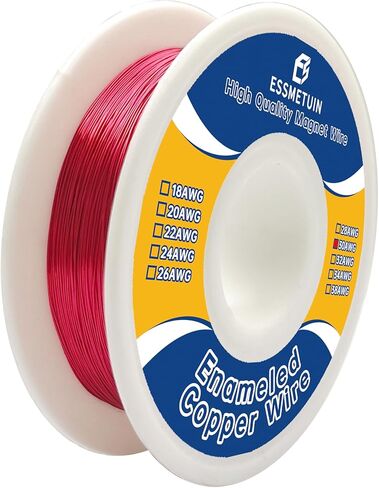 الأسلاك النحاسية المطلية بالمينا لمحاثات المحولات، المحرك، سلك مغناطيسي 38 AWG - تصنيف درجة الحرارة 50 جرام 155 درجة مئوية in Kuwait