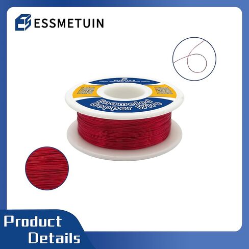 الأسلاك النحاسية المطلية بالمينا لمحاثات المحولات، المحرك، سلك مغناطيسي 38 AWG - تصنيف درجة الحرارة 50 جرام 155 درجة مئوية in Kuwait