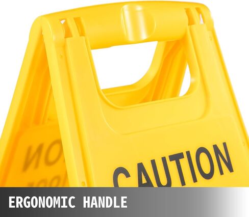 VEVOR 6 Pack Caution Wet Floor Signs Yellow Wet Floor Sign Double Sided Fold-Out Bilingual Floor Wet Sign Public Safety Wet Floor Cones for Indoors and Outdoors… in Saudi Arabia