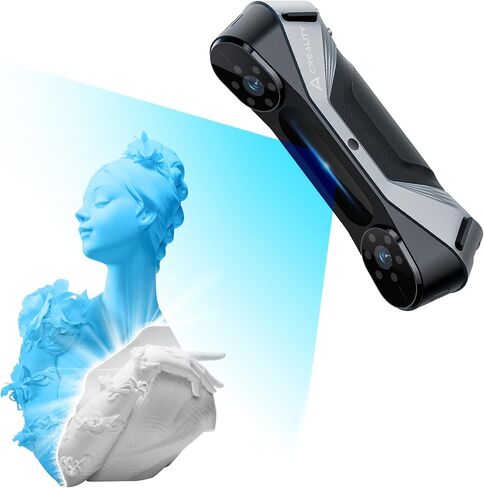 Creality 3D Scanner Raptor للطباعة ثلاثية الأبعاد، ماسح ضوئي محمول بدقة 0.02 مم، ضوء أزرق صناعي، تتبع مضاد للاهتزاز، سرعة مسح تصل إلى 60 إطارًا في الثانية تدعم كائنات 5-2000 مم لنظام التشغيل Windows Mac in Kuwait