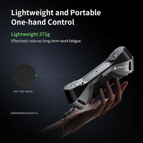 Creality 3D Scanner Raptor للطباعة ثلاثية الأبعاد، ماسح ضوئي محمول بدقة 0.02 مم، ضوء أزرق صناعي، تتبع مضاد للاهتزاز، سرعة مسح تصل إلى 60 إطارًا في الثانية تدعم كائنات 5-2000 مم لنظام التشغيل Windows Mac in Kuwait