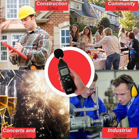 SM-130DB قارئ مقياس الديسيبل الرقمي ومقياس مستوى الصوت من النوع 2 مع شهادة المعايرة. جهاز قياس لمراقبة الضوضاء البيئية والميكانيكية - التصنيع، المكتب، الفصل الدراسي in Kuwait