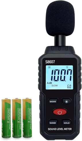 Digital Decibel Meter,Sound Level Meter with 30 to 130 dBA for Classroom,Home,Hand-held Noise Meter,Audio Noise Measurement,Backlit LCD Display,Fast/Slow/MAX/MIN/Data Hold in Kuwait