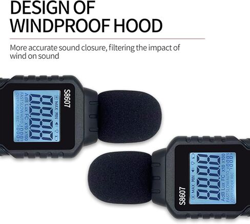 Digital Decibel Meter,Sound Level Meter with 30 to 130 dBA for Classroom,Home,Hand-held Noise Meter,Audio Noise Measurement,Backlit LCD Display,Fast/Slow/MAX/MIN/Data Hold in Kuwait