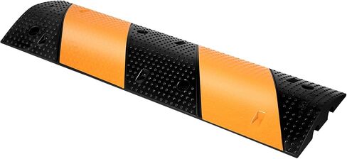 VEVOR Rubber Speed Bump, 2 Pack 2 Channel Speed Bump Hump, 72.8" Long Modular Speed Bump Rated 22000 LBS Load Capacity, 72.8 x 12.2 x 2.2 Garage Speed Bump for Asphalt Concrete Gravel Driveway-6 FT in Saudi Arabia