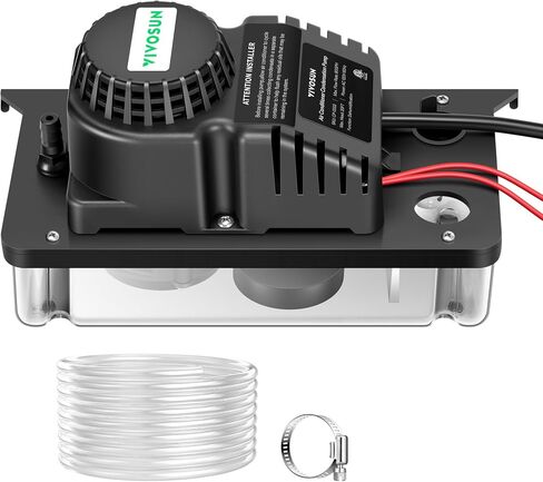 VIVOSUN Automatic Condensate Removal Pump with Transparent Base, 115 Volts/60Hz, 80GPH, 1/30 HP, Safety Switch and Tubing for Air Conditioners, Dehumidifiers, Ice Machines, and Furnaces in Saudi Arabia