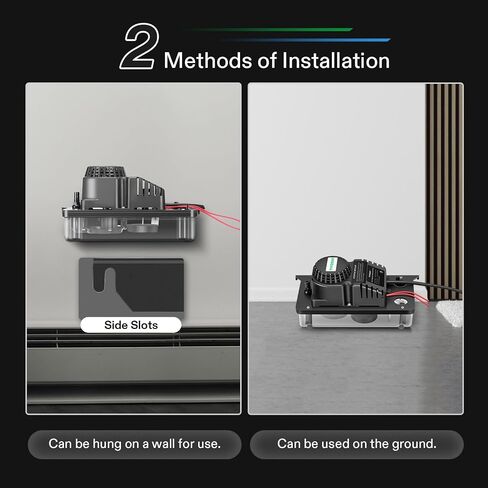 VIVOSUN Automatic Condensate Removal Pump with Transparent Base, 115 Volts/60Hz, 80GPH, 1/30 HP, Safety Switch and Tubing for Air Conditioners, Dehumidifiers, Ice Machines, and Furnaces in Saudi Arabia