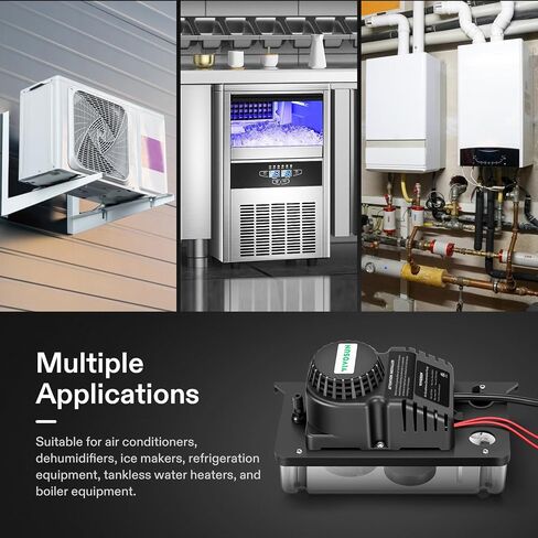 VIVOSUN Automatic Condensate Removal Pump with Transparent Base, 115 Volts/60Hz, 80GPH, 1/30 HP, Safety Switch and Tubing for Air Conditioners, Dehumidifiers, Ice Machines, and Furnaces in Saudi Arabia