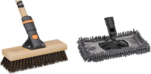 SWOPT 10" Premium Rough Surface Scrub Brush Head — Deck Brush for Rough and Textured Surfaces, Cleaning Head Interchangeable with All SWOPT Cleaning Products for More Efficient Cleaning and Storage in Saudi Arabia