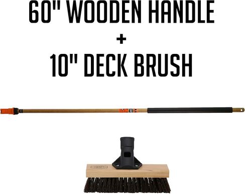 SWOPT 10" Premium Rough Surface Scrub Brush Head — Deck Brush for Rough and Textured Surfaces, Cleaning Head Interchangeable with All SWOPT Cleaning Products for More Efficient Cleaning and Storage in Saudi Arabia