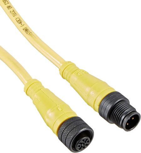 Molex 884030K05M010 Micro-Change A-Code Double-Ended Cordset, Female-to-Male Straight, 4 Pole, PLTC-ER Cable Type, TPE (K05) Cable Jacket, 22AWG Wire Size, 4.0A Max Current Rating, 250V AC/DC Max Voltage, 1.0m Cable Length in Saudi Arabia
