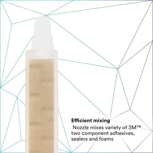 3M Static Mixing Nozzle, 38191, Opaque/Gold Color, Cascade Mix/Meter Nozzle, Manual/Pneumatic Applicator Use, 50 mL, 12/Bag in Saudi Arabia