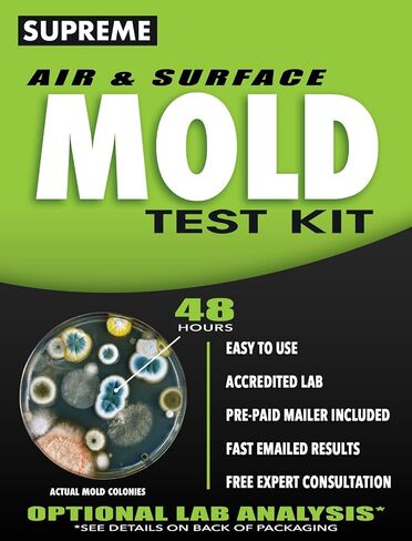 Supreme - DIY Mold Test Kit for Home Air Quality - Air and Surface Mold Testing - Pre-Paid Return Mailer and Expert Mold Consultation - Includes Professional Lab Analysis in Saudi Arabia