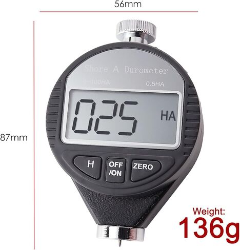 جهاز اختبار صلابة الشاطئ D المحمول 0-100HD من Gain Express مقياس التحمل الرقمي للمطاط والإطارات والبلاستيك والبلاستيك الحراري والأرضيات وكرة البولينج مع شاشة LCD كبيرة in Kuwait