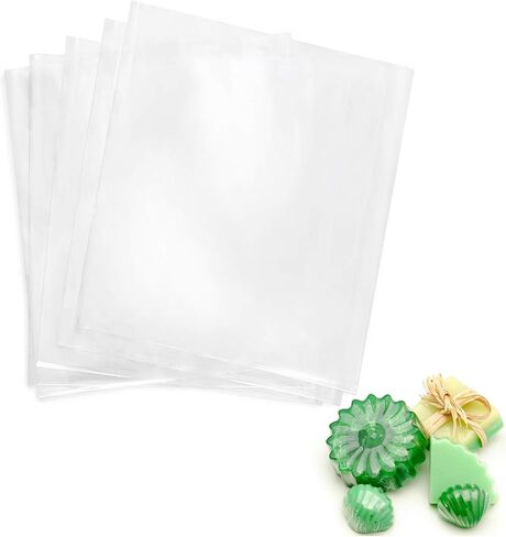 Shrink Wrap Bags,200 Pcs 6x6 Inches Clear PVC Heat Shrink Wrap for Packagaing Soap,Bath Bombs,Candles,Small Gifts, Jars and Homemade DIY Projects in Saudi Arabia