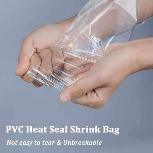 Shrink Wrap Bags,200 Pcs 6x6 Inches Clear PVC Heat Shrink Wrap for Packagaing Soap,Bath Bombs,Candles,Small Gifts, Jars and Homemade DIY Projects in Saudi Arabia