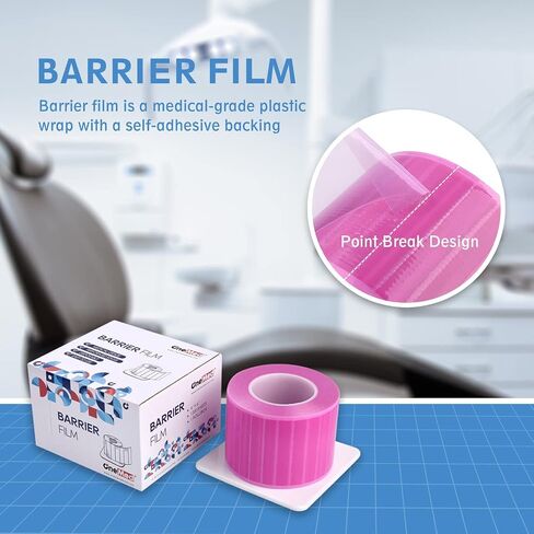 1200 Sheets Blue Dental Barrier Film Roll with Dispenser Box 4" x 6" Disposable Barrier Tape for Dental Clinic Tattoo Beauty Salon 1200 Sheets/Roll 1 Roll in Saudi Arabia