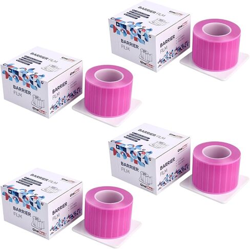 1200 Sheets Blue Dental Barrier Film Roll with Dispenser Box 4" x 6" Disposable Barrier Tape for Dental Clinic Tattoo Beauty Salon 1200 Sheets/Roll 1 Roll in Saudi Arabia