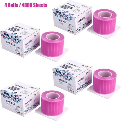 1200 Sheets Blue Dental Barrier Film Roll with Dispenser Box 4" x 6" Disposable Barrier Tape for Dental Clinic Tattoo Beauty Salon 1200 Sheets/Roll 1 Roll in Saudi Arabia