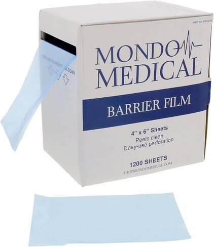 Universal 4x6in Skin Barrier Film Tattoo Tape Roll 1200 Sheets - No String Black Dental Tape Dispenser Box in Saudi Arabia