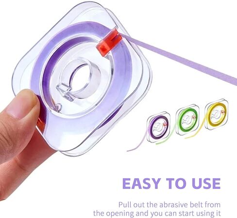 3-Pack Dental Polishing Strips Set, Teeth Grinding Sanding Tools, Fine Abrasive Grit, 4mm Width, 6m Length, Deep Teeth Cleaning, 20μm/30μm/40μm Tooth Polish Strips, Assorted Grits Oral Care in Kuwait