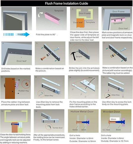 500 كجم 1200 رطل من القفل التجاري الكهرومغناطيسي ذو القوة القابضة 12 فولت، مؤشر LED عند إغلاق خيارات NO/NC، لباب واحد متأرجح للخارج in Kuwait