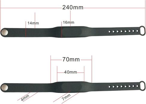 IC ISO 14443A RFID Silicone Wristband/Bracelet UID Changeable Sector0 Block0 Rewritable(1PCS UID IC Changeable Wristband) in Kuwait