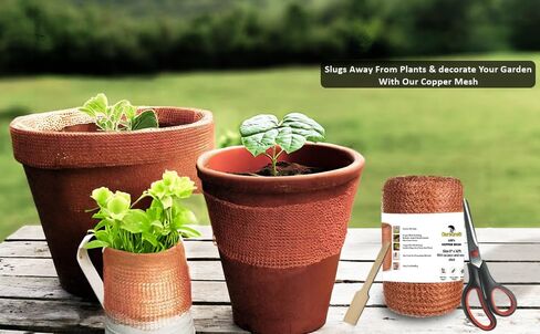 Copper Mesh (5 in x 32 ft), Water- and Rust proof Copper Mesh Roll for mice rat rodent repellent, Suitable for Blocking Holes in Gardens and Houses -Plus Special Bonus Scissor and wood stick in Saudi Arabia