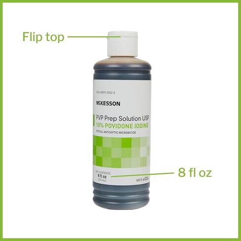 McKesson PVP Prep Solution USP, 10% Povidone-Iodine, 8 oz, 1 Count in Saudi Arabia