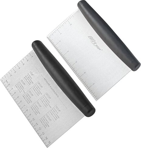 مكشطة ومروحية للمطبخ من أولتوب - أداة أساسية للخبز مثالية، أداة تقطيع المعجنات/العجين/الطعام من الفولاذ المقاوم للصدأ لخبز الكيك والبيتزا والشوي والطبخ - عبوة واحدة in Saudi Arabia