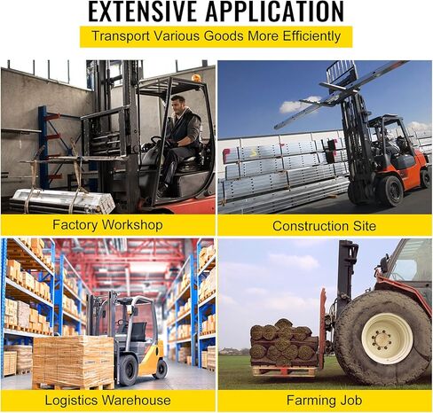 وصلة شوكة البليت من BestEquip بطول 84 بوصة وعرض 4.5 بوصة، ملحقات شوكة فولاذية شديدة التحمل للرافعات الشوكية، زوج واحد من امتداد رافعة شوكية، أصفر in Kuwait