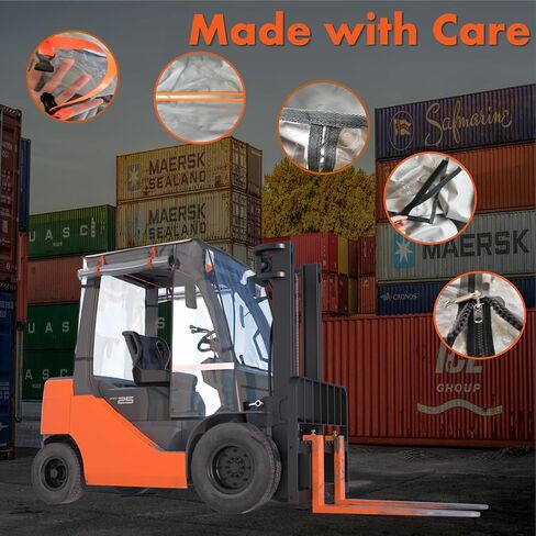 Upgrated Forklift Cover,Can Be Rolled Up On All Sides,Forklift Cover for Rain Up to 6000LB,EVA&600D Oxford Cloth,Forklift Cover Waterproof All Weather Protection,57" L x 47" W x 52.9" H in Saudi Arabia