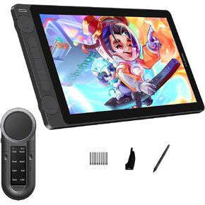 HUION Kamvas 13 (Gen 3) Drawing Tablet with Screen, 13.3-inch Full-Laminated Art Tablet with Anti-Sparkle Canvas Glass, 99% sRGB, PenTech 4.0, 16384 Pressure, Keydial Remote Keypad, Dual Dials, Black in Kuwait