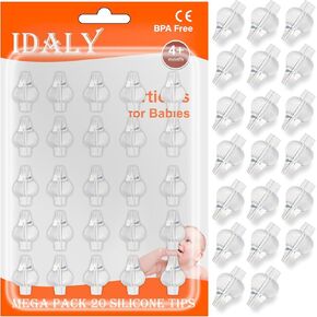 Idaly - 8 Nasal Syringe Tip, Silicone Tips for Nasal Syringe for Baby - 8 Spare Nasal Syringe Tip. in Saudi Arabia