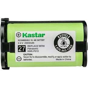 KASTAR HHR-P513 حزمة 1 حزمة ، من النوع 27 استبدال لـ HHR-P513 HHR-P513A HHR-P513A1B HRR-P513A1B KX-TG2216 KX-TG2216FV KX-TG2216RV KX-TG2216SV KX-TG224 KX-TG224 KX2224 KX2224 KX-TG224 KX. KX-TG2226BV in Kuwait