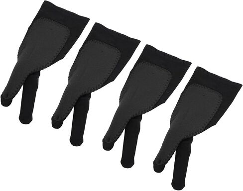Zjchao Artist Drawing Glove 4 Pack 3 Layer Two Finger Smooth Completible Digital Art Digital Dloves للرسم والرسم (S) in Saudi Arabia