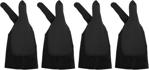 Zjchao Artist Drawing Glove 4 Pack 3 Layer Two Finger Smooth Completible Digital Art Digital Dloves للرسم والرسم (S) in Saudi Arabia