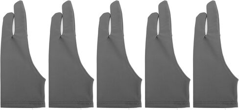 Diooche 5 PCS Drawing Gloves ، اليسرى اليمنى Universal Gloves قفازات الفن مع إصبعين للرسم والكتابة (M) in Saudi Arabia