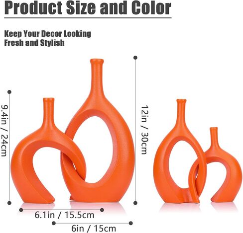 Navy Blue Vase Set of 2 Unique Hollow Bud Vase Pampas Grass vase Ceramics Living Room Decorations for Fire Place Decor Coffee Table Decor Mantle Decor Dining Table Centerpiece Decor Bookshelf Decor in Kuwait